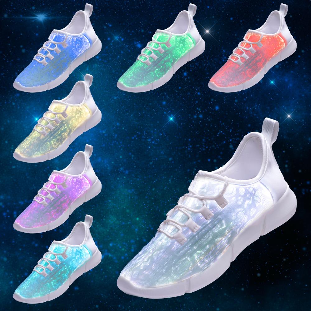 Fiber Optic Light Up Shoes for Boy Girls Rechargable - kids