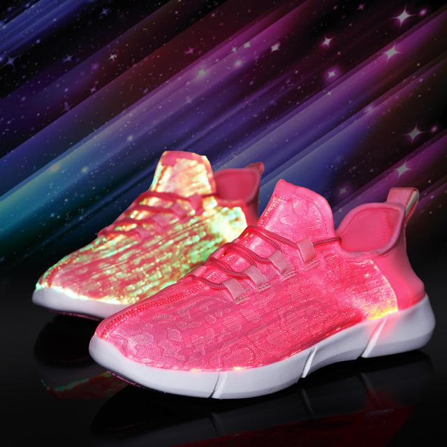 Fiber Optic Light Up Shoes for Boy Girls Rechargable - kids