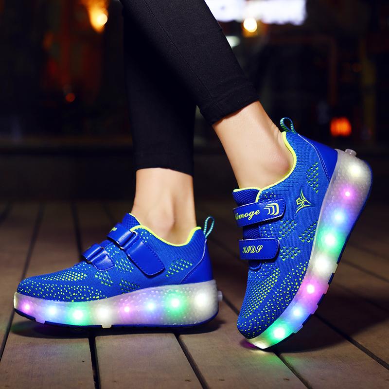 LED Light Up Wheel Shoes - kids
