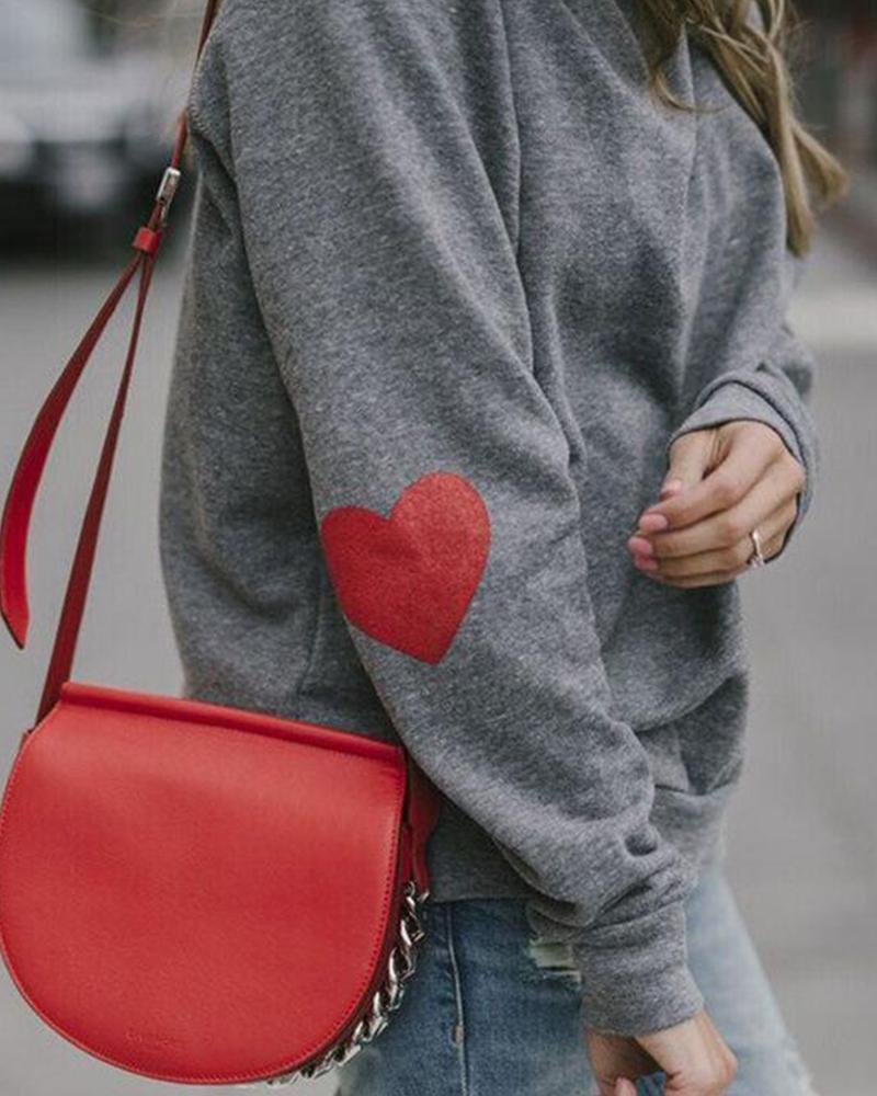 Heart Long Sleeve Sweatshirt
