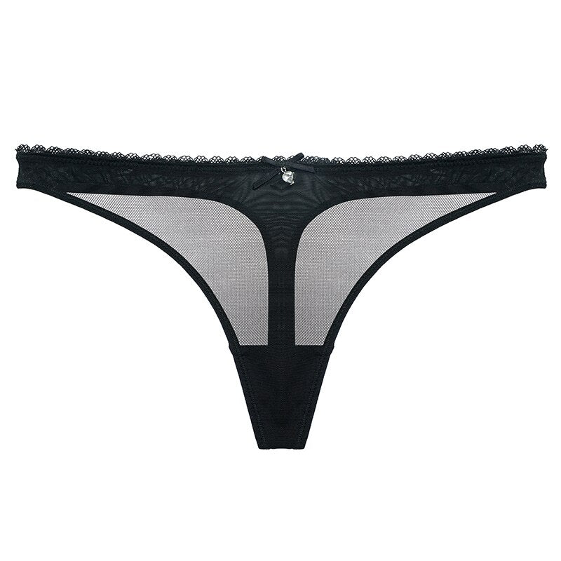 Sexy Transparent Underwear Set 4pcs Bras+Panties+Thongs+High Waist Briefs For Women
