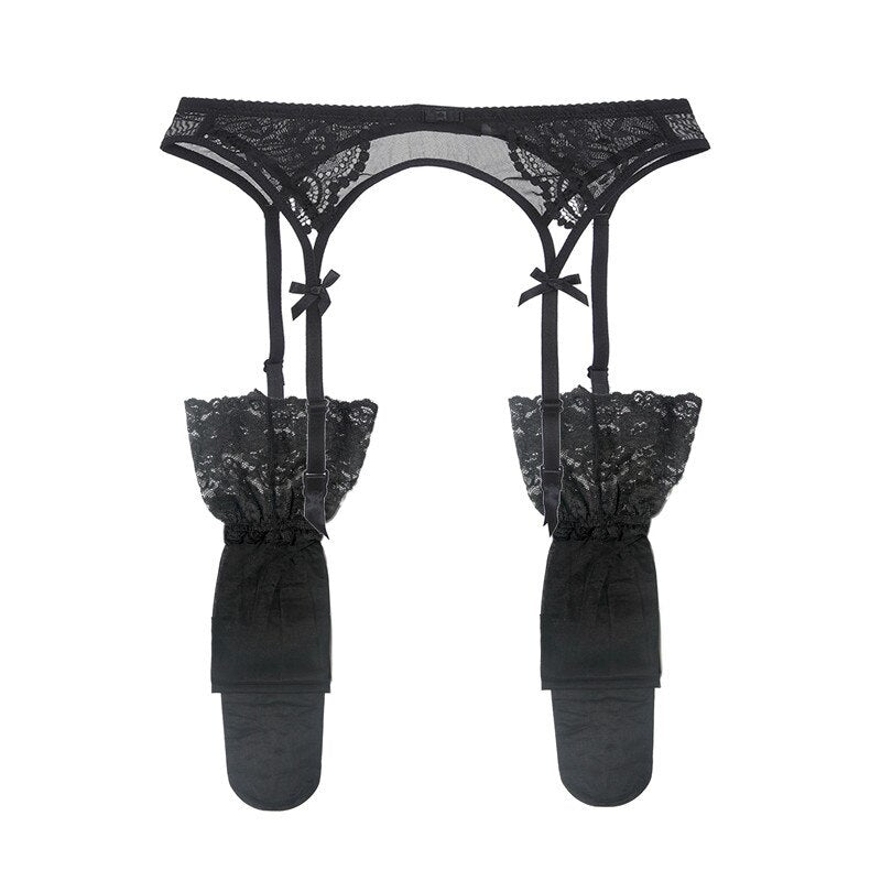 new women's sexy fashion lace underwear garter belt + stockings 2 pcs/lots