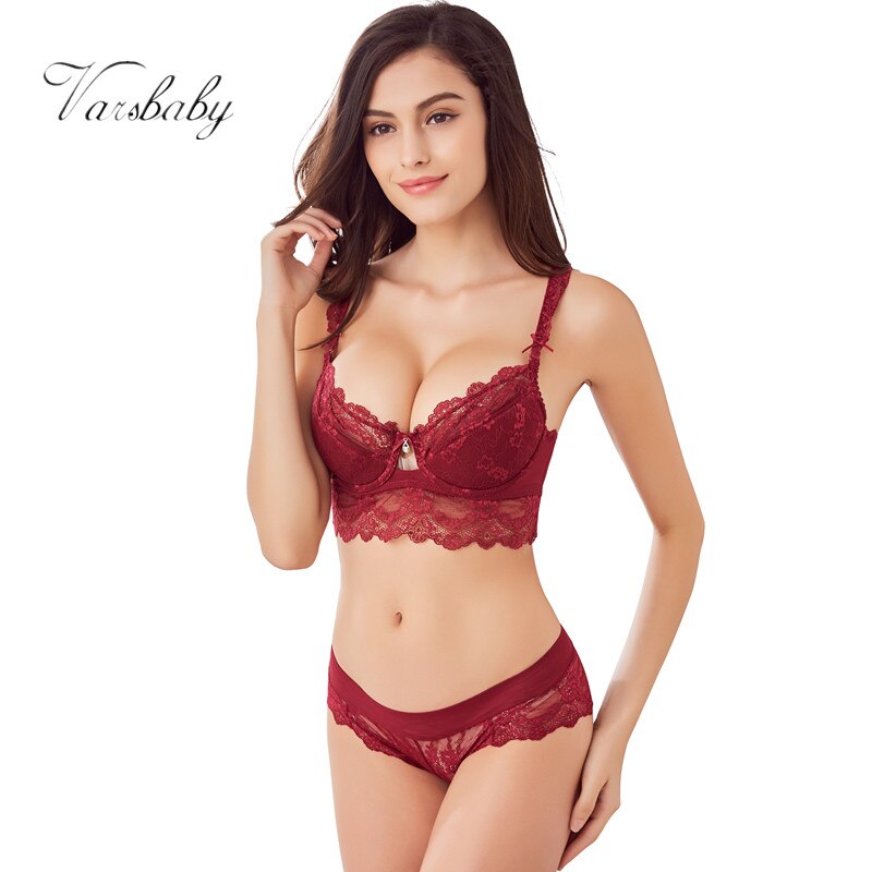 Sexy Lingerie Lace Padded Bra 5 Breasted Push Up Women Bra Sets A B C D Cup