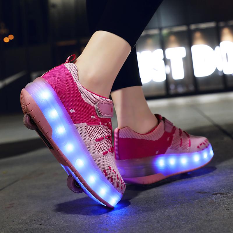 Skates Shoes LED Light Up Wheel Shoes - kids